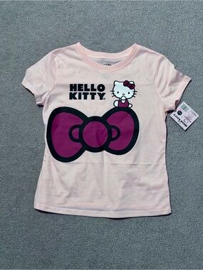 NWT Hello Kitty Girls' Pink Graphic Tee - Girls 12